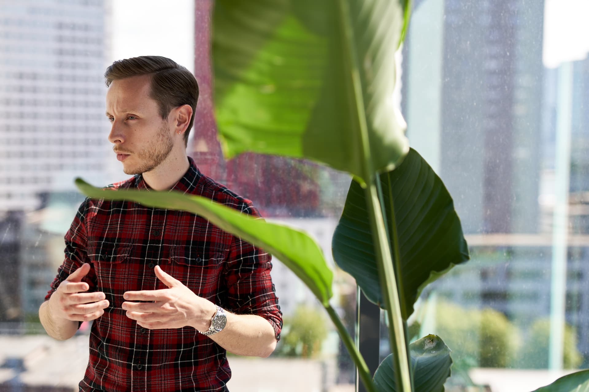 Man explaining something