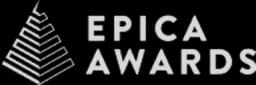 Logo with text "EPICA AWARDS" next to a pyramid-like design.