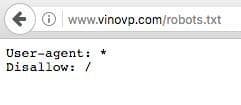 Voorbeeld van robots.txt bestand