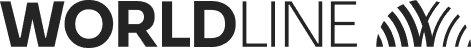 Logo of "Worldline" in bold black letters with a stylized design element on the right.