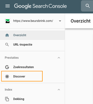 Screenshot Google Search Console