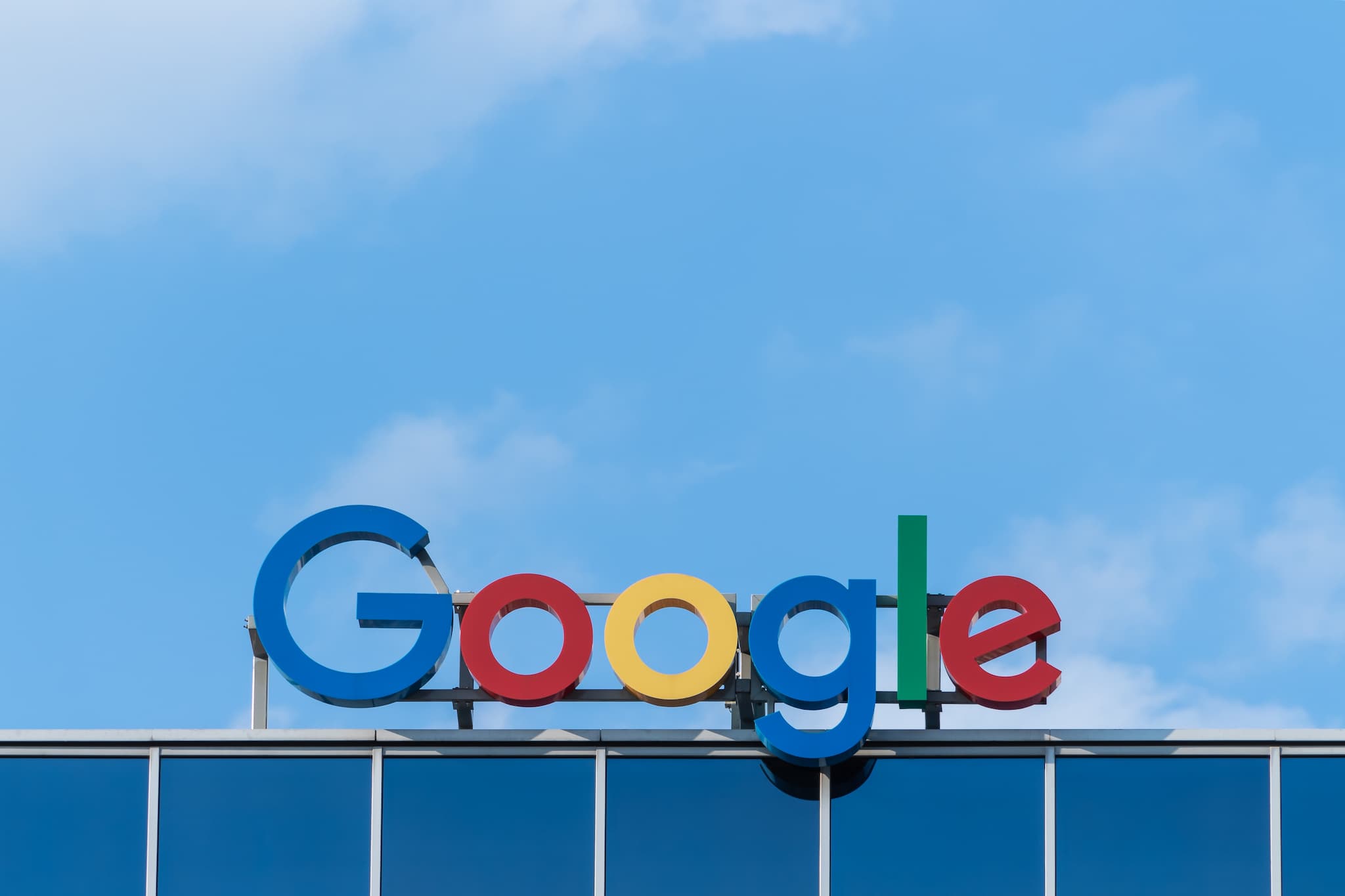 Google logo on roof