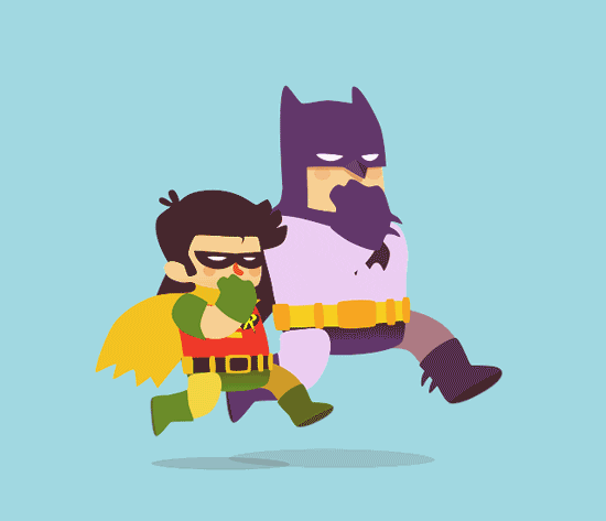 Batman en Robin gif