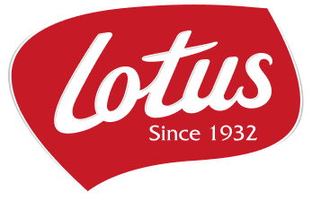 Red and white Lotus Biscuits logo with "Since 1932" text.