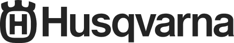 Husqvarna logo featuring a stylized crown and the word "Husqvarna" in bold black font.
